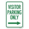 Signmission Reserved Parking Sign Visitor Parking On Heavy-Gauge Aluminum Sign, 12" x 18", A-1218-23020 A-1218-23020